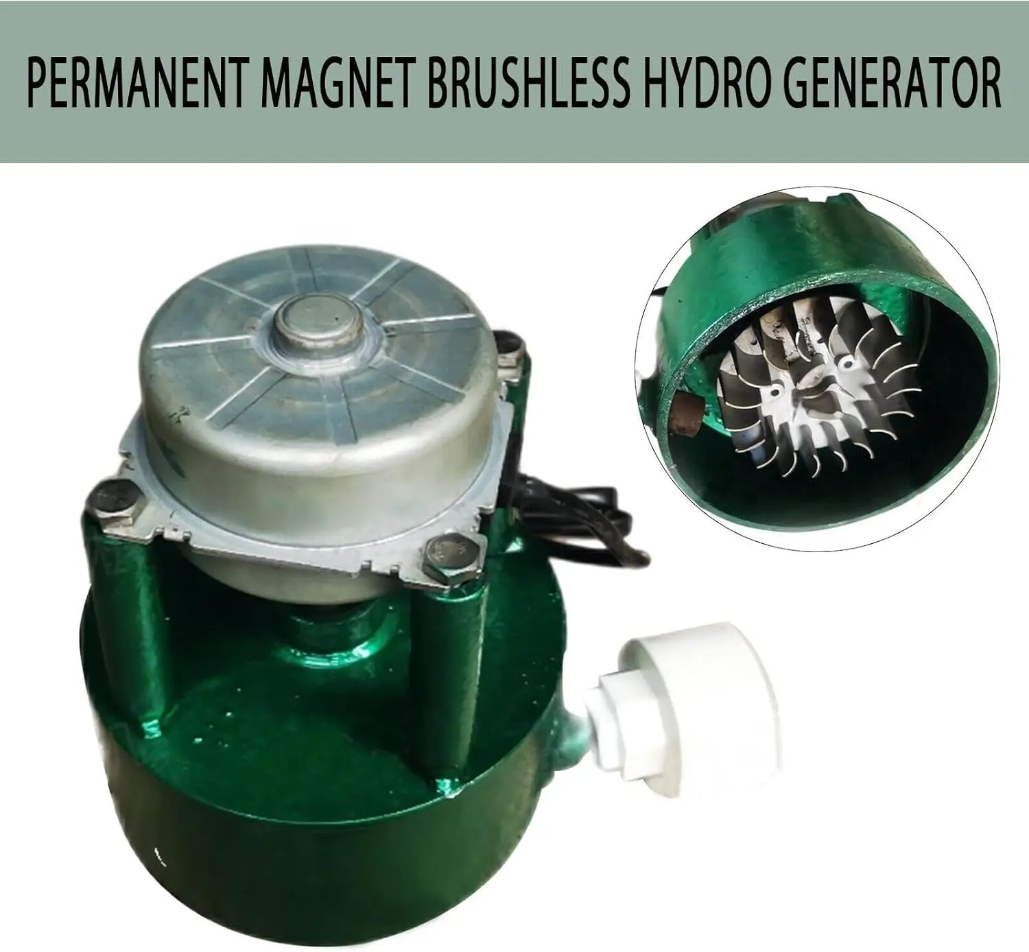 Portable Impact Turbine Generator 1000W (300w) Hydraulic Generator 220v, 50hz Permanent Magnet Brushless Motor Aluminum Alloy Wi