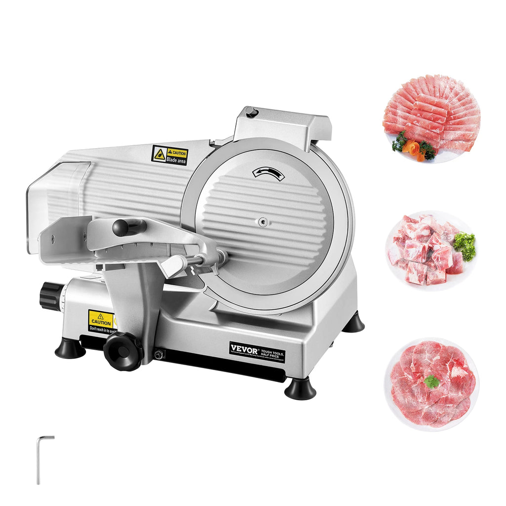 SucceBuy 10 inch 180W Commercial Meat Slicer Electric Deli Food Slicer Meat Cutter with a Premium 65Mn Blade Food Slicer Machine