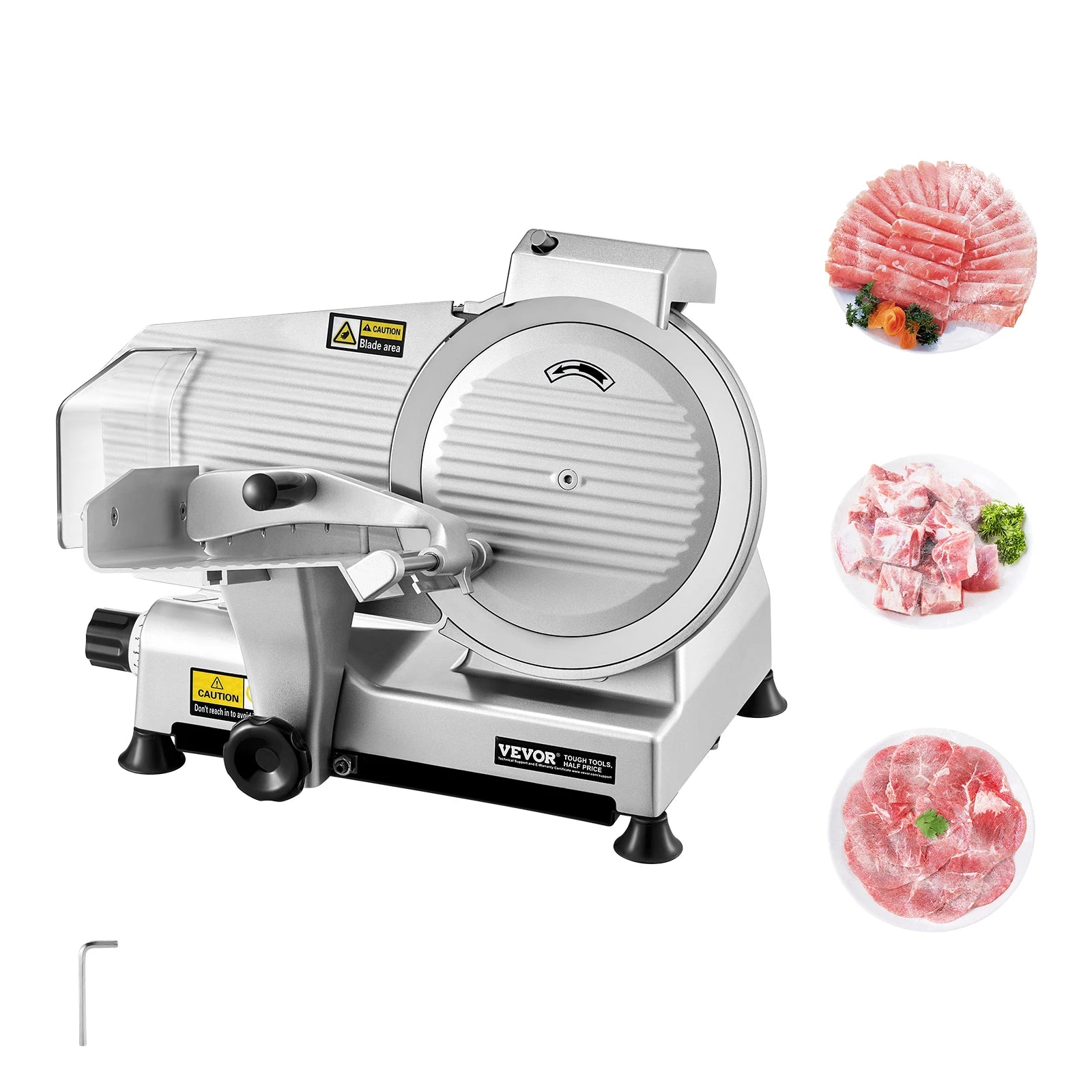SucceBuy 10 inch 180W Commercial Meat Slicer Electric Deli Food Slicer Meat Cutter with a Premium 65Mn Blade Food Slicer Machine