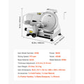 SucceBuy 10 inch 180W Commercial Meat Slicer Electric Deli Food Slicer Meat Cutter with a Premium 65Mn Blade Food Slicer Machine