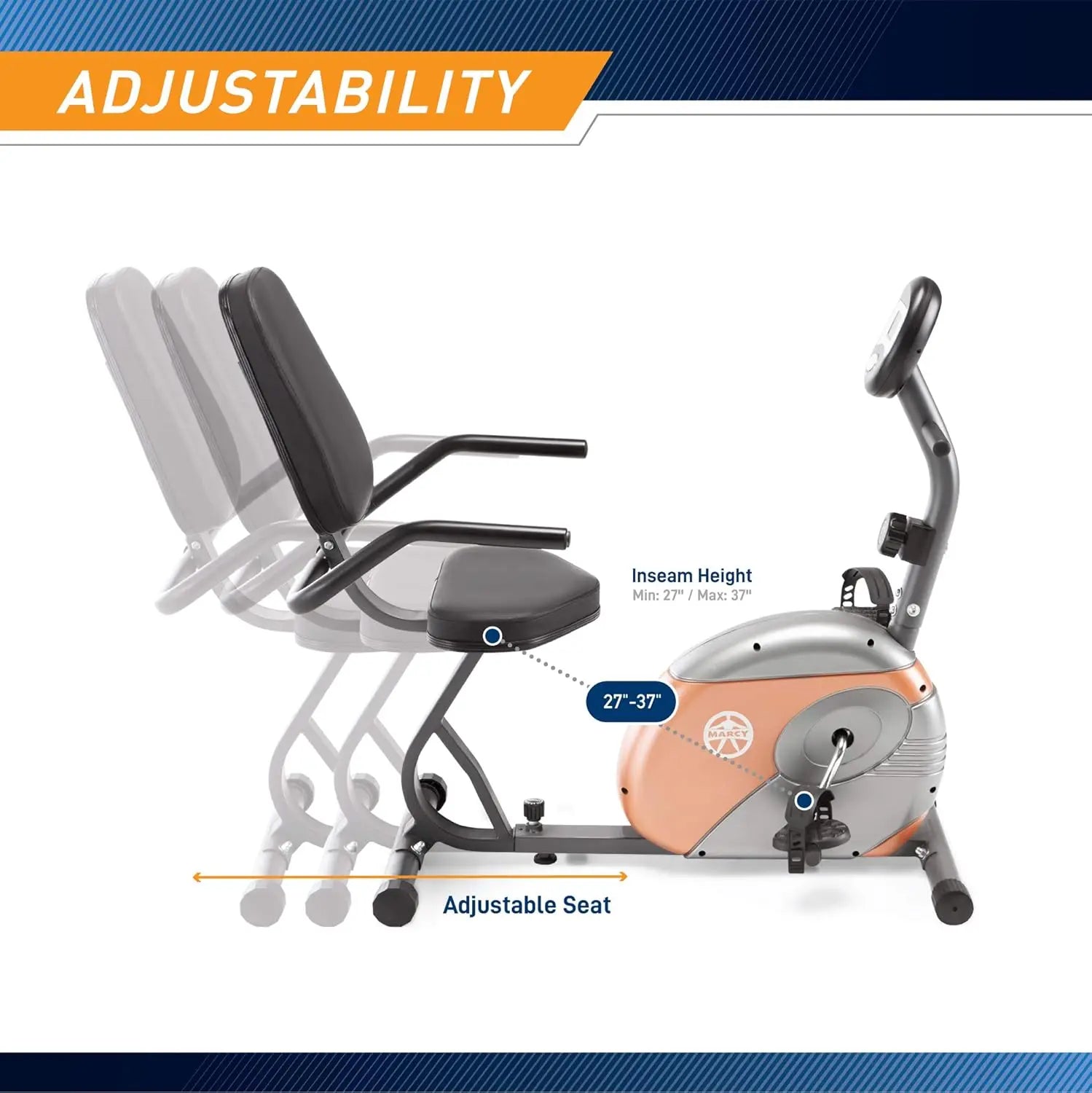 Home Cardio Workout, Magnetic Resistance, Multi-Color, Adjustable Cycle Training Bike