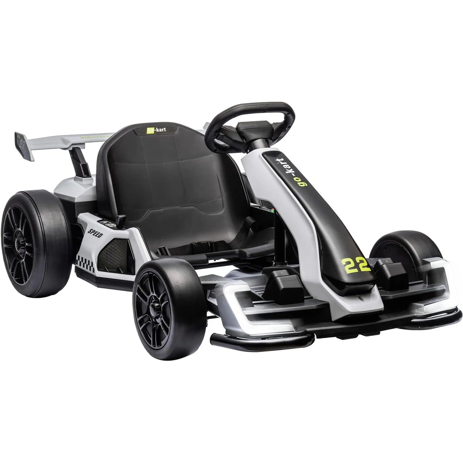 24V Kids Electric Drift Kart, 300W Powerful Motor 8.5MPH,EVA Tires,Drift/Sport Modes,LED Lights, Outdoor Racing Ride-On Toy