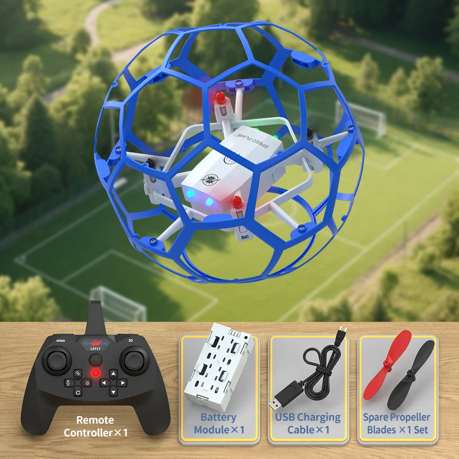 DIY assembly of football drone remote control flying ball educational and competitive children's toys