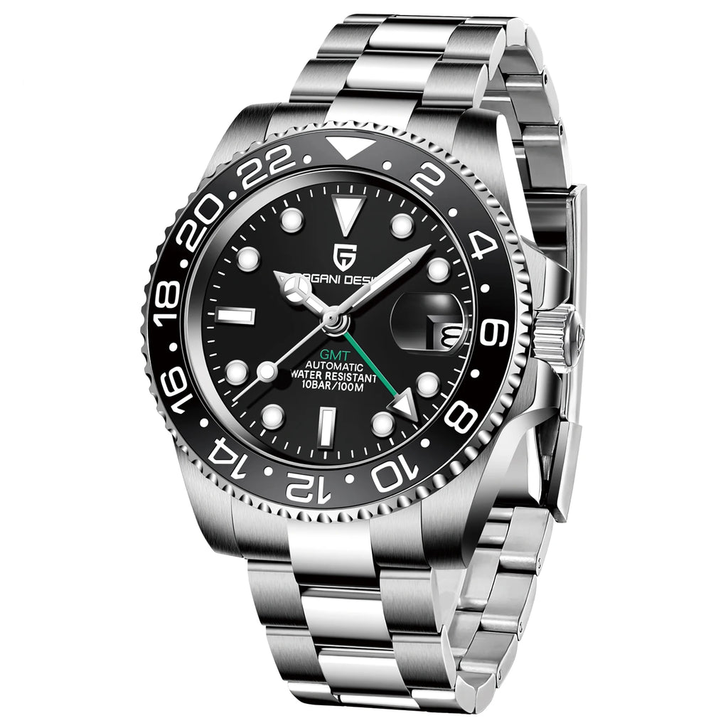 2026 New PAGANI DESIGN Luxury Men Mechanical Watches Stainless Steel GMT Watch Top Brand Sapphire Glass Men Watch reloj hombre