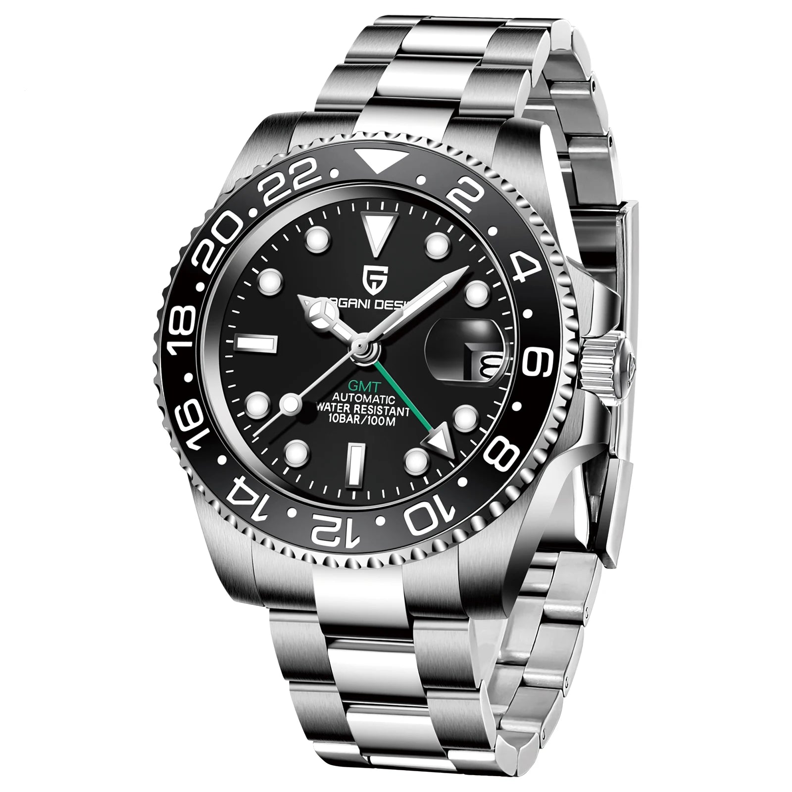 2026 New PAGANI DESIGN Luxury Men Mechanical Watches Stainless Steel GMT Watch Top Brand Sapphire Glass Men Watch reloj hombre