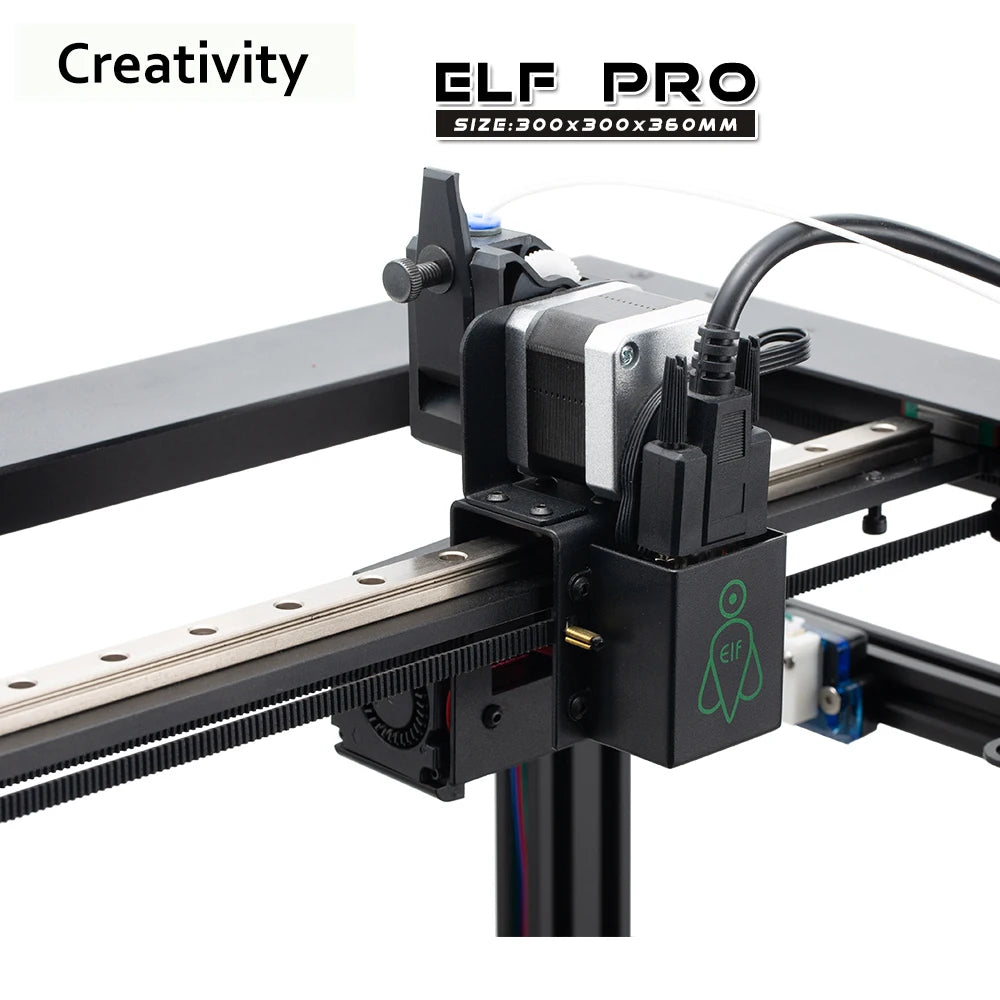 Creativity 3D Printer Corexy ELF Pro with Silent Motherboard Meanwell Power Supply Lattice Glass Platform and Resume Printing