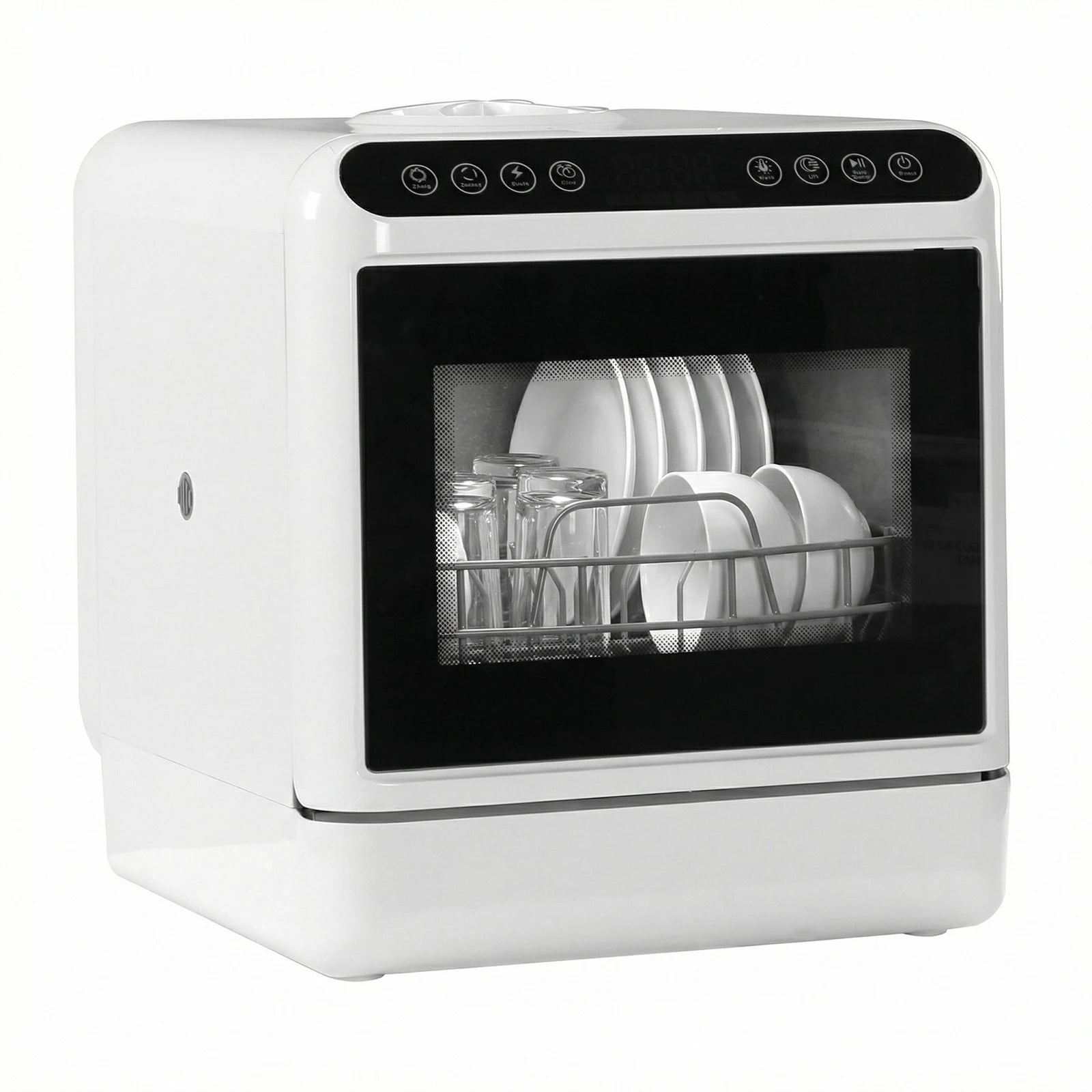 Mini Dishwasher with 6L Built-in Water Tank Automatic Dishwasher No Hookup Needed High-Temp& Air-Dry Function for Apartments