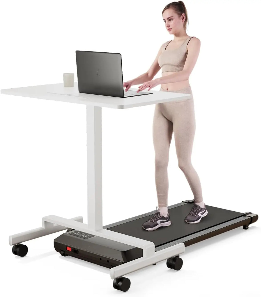 Walking Pad, Under Desk Treadmill, Mini Portable Treadmill with App and Remote Control, 2.2 HP Quiet Walking Jogging Machine for