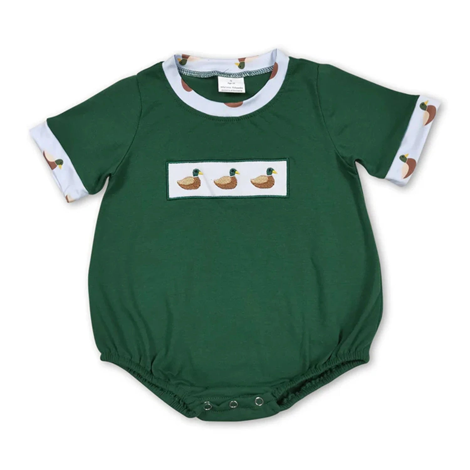 Baby Bubble Romper Fall Pumpkin Dog Mallard Duck Embroidery Newborn Sleeveless Bow Short Sleeve Infant Boy Girl Outfit