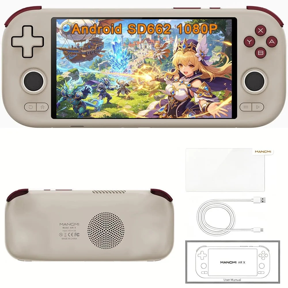 Android Handheld Gaming Console with 5.5" FHD Screen, 4GB RAM, 5000mAh Battery for Cloud Gaming