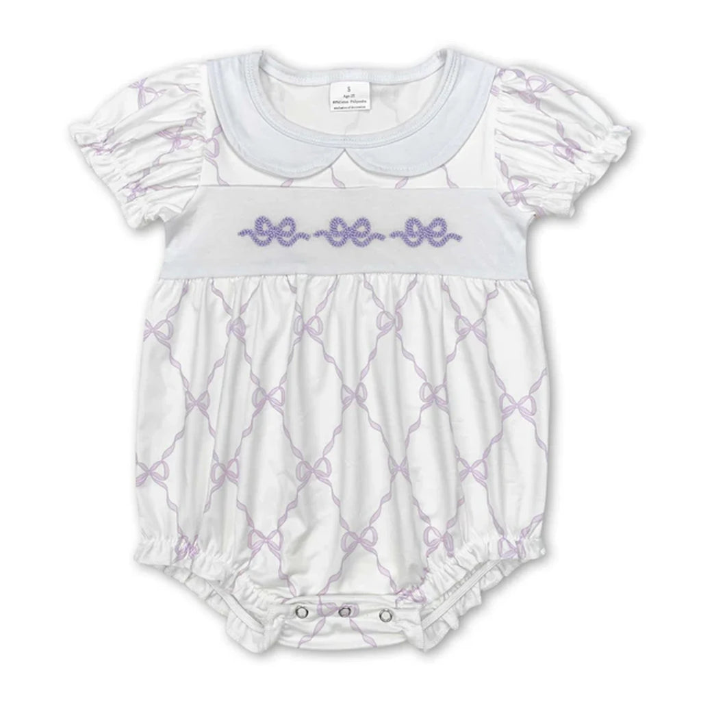 Baby Bubble Romper Fall Pumpkin Dog Mallard Duck Embroidery Newborn Sleeveless Bow Short Sleeve Infant Boy Girl Outfit