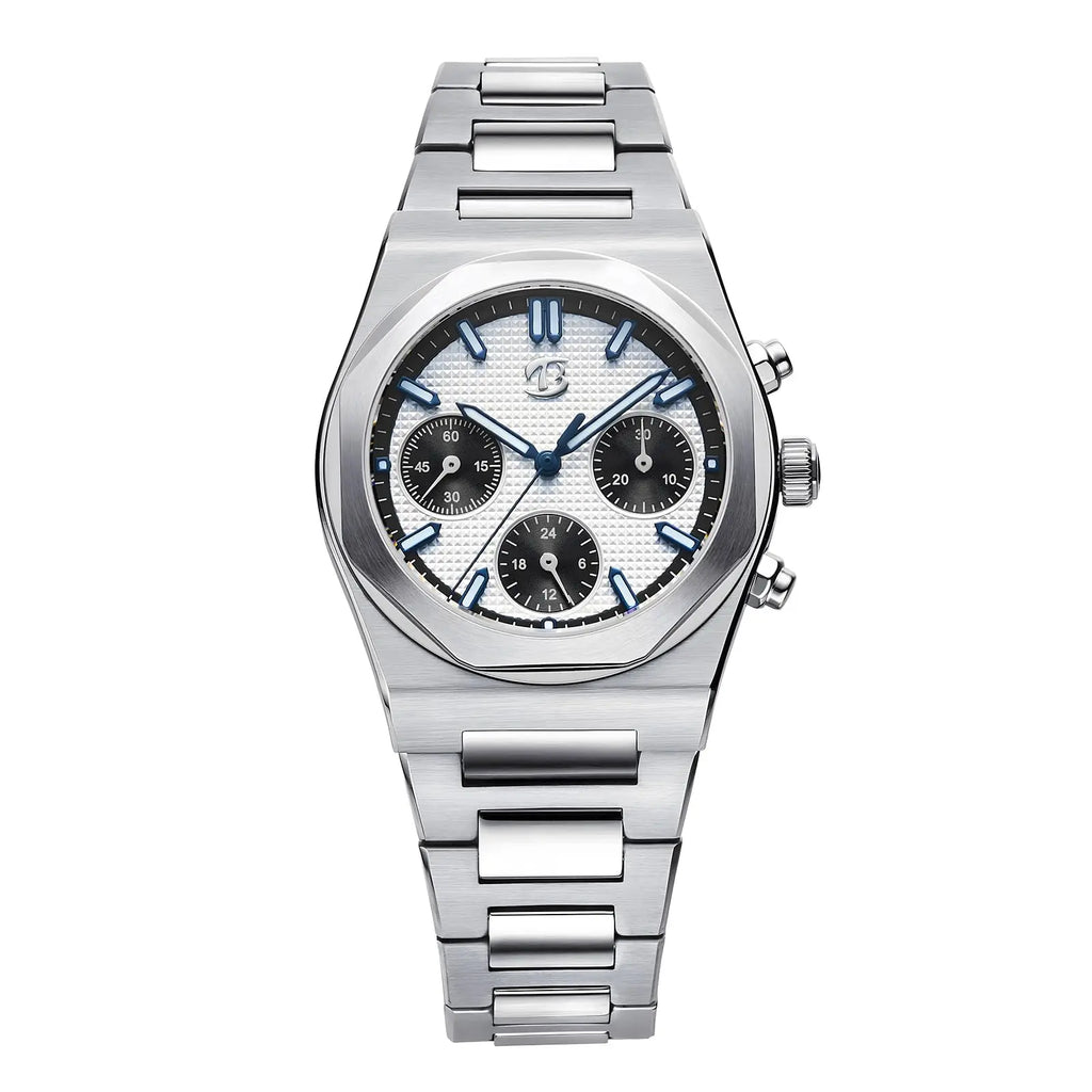 BETTIMER B8002 Men's Mechanical Chronograph Watch ST1903 Movement 38.5mm 316L Stainless Steel Sapphire Luminous Watches for Men