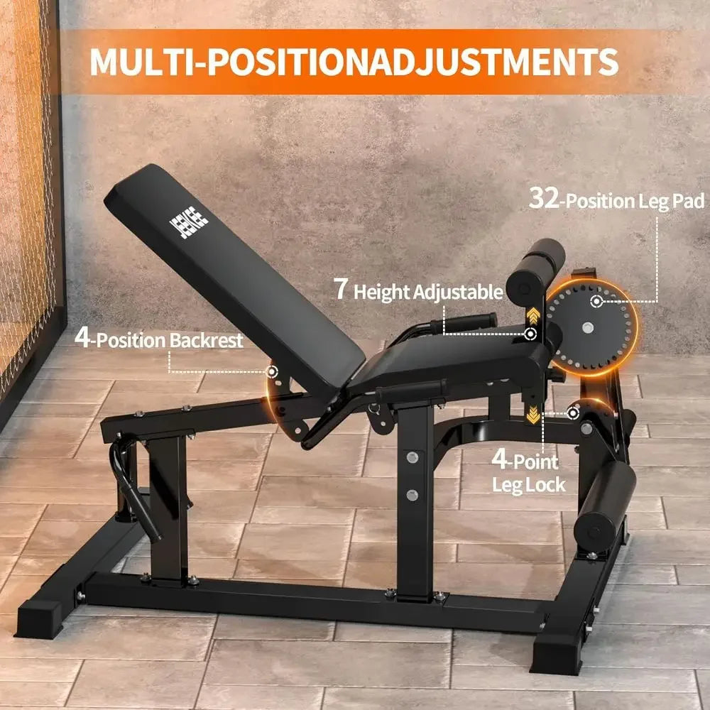 700LB Capacity Plate Loaded Leg Machine for Home Gym: Train Quads, Hamstrings, and Glutes