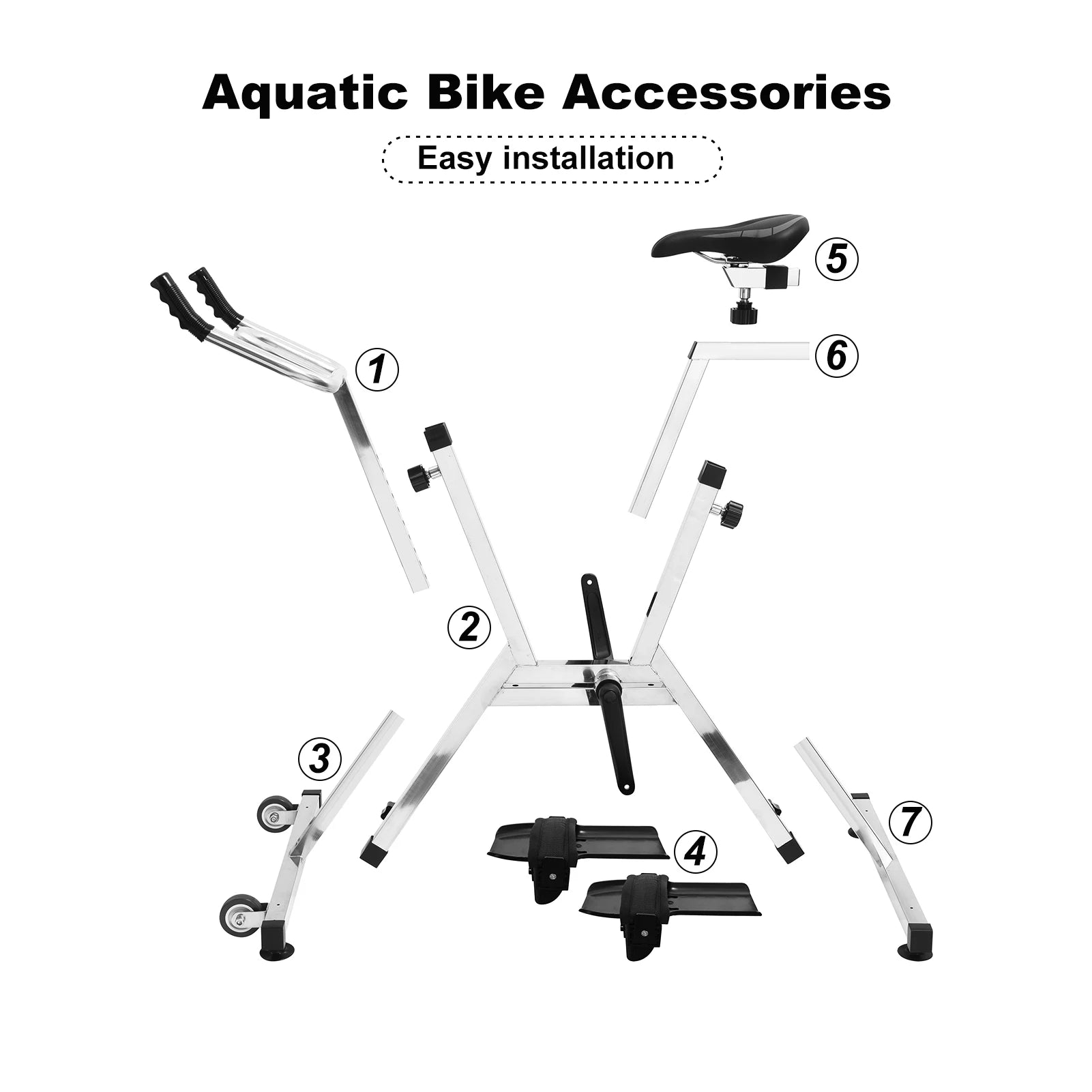 Aquatic Bike Pool Exercise Water Bike Workout Equipment Machine, Aquatic Cycle Swimming Pool Bike for Fitness Centers, Home Gym