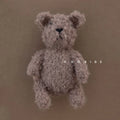 Newborn Photography Bear Costume Knitted Balloon Decorative Props Baby Plush Hat Jumpsuit Set Photo Studio Shooting Accessories