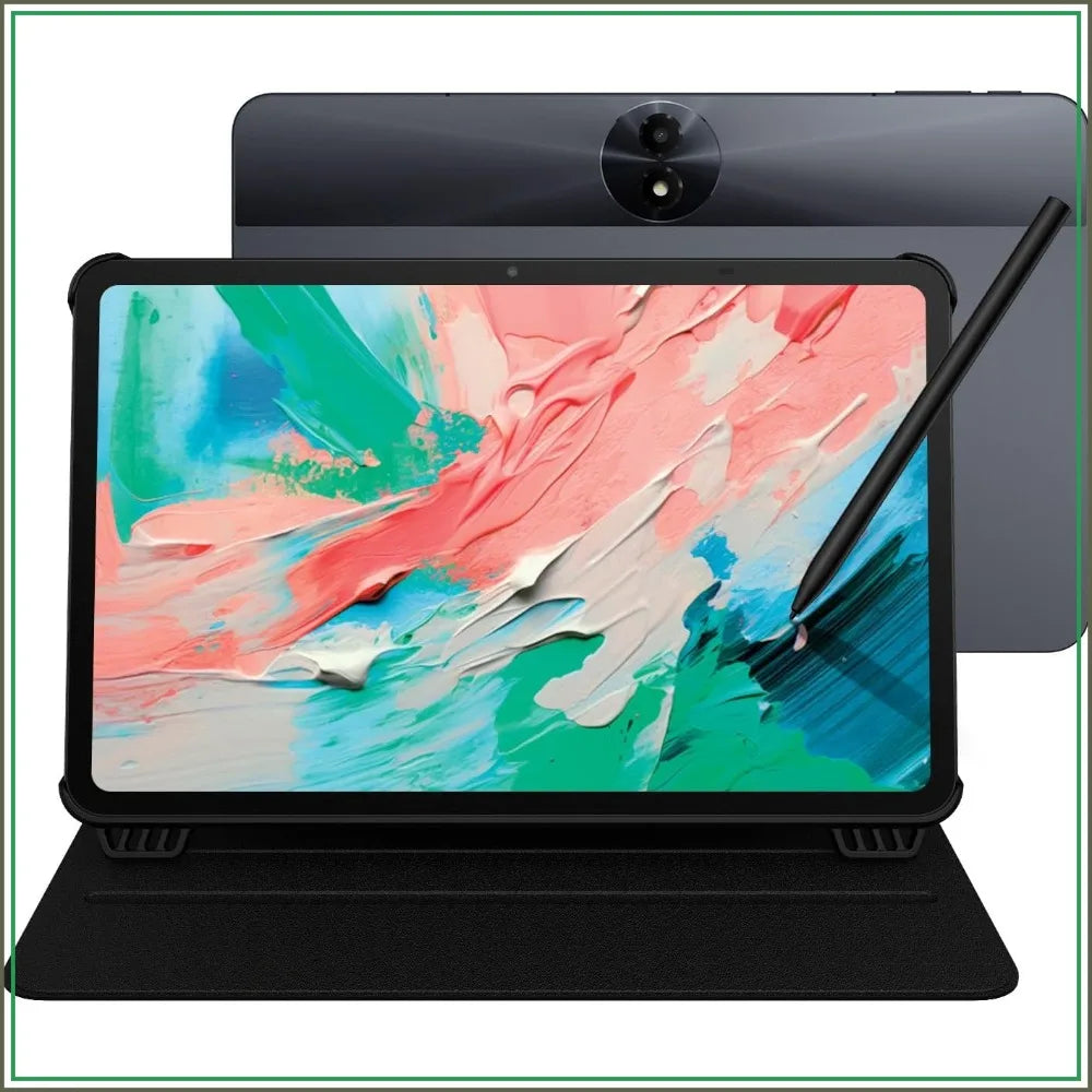 11" 2K Drawing Tablet with Stylus, 4096 Pressure Levels, 128GB Storage, 8000mAh Battery, Android 15