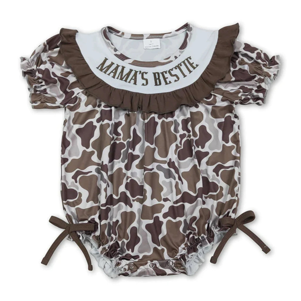 Baby Bubble Romper Fall Pumpkin Dog Mallard Duck Embroidery Newborn Sleeveless Bow Short Sleeve Infant Boy Girl Outfit