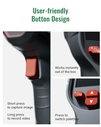 Compact Infrared Thermal Imager With AI Scene Analysis, Laser Aiming, 240×200 Resolution, -4°F to 1022°F, 25Hz, 11h Battery
