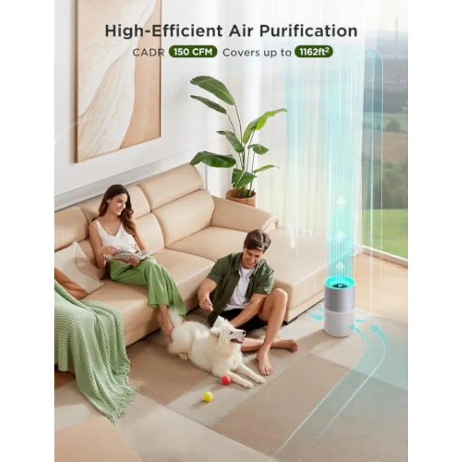 Air Purifiers for Home, Smart Air Purifier for Large Rooms with App and Alexa Control, Covers up to 1162ft², Air Quality Monito