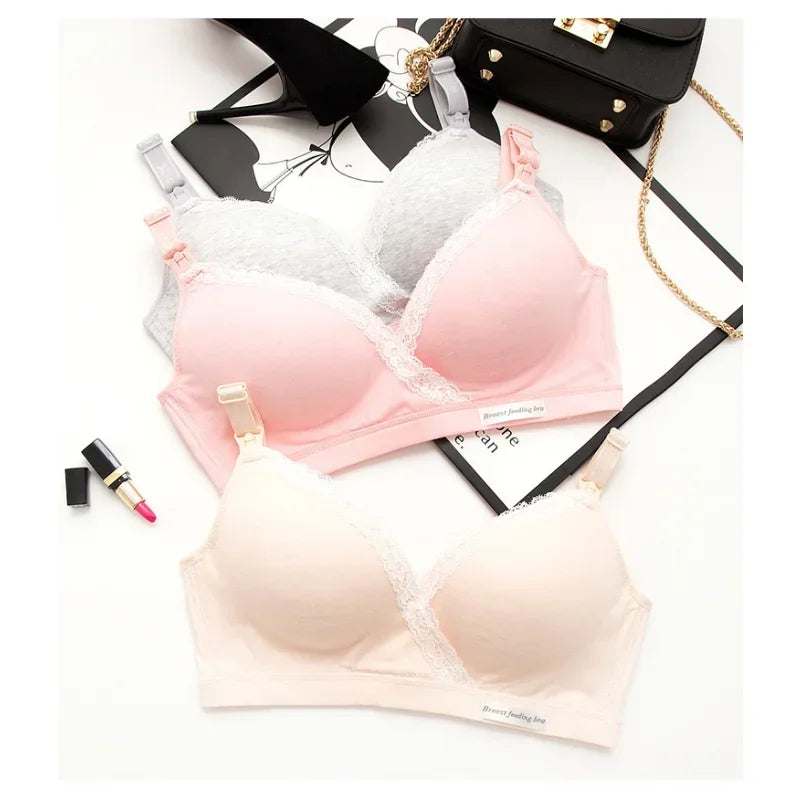 1PCS Smooth Nursing Bras for Breastfeeding Support  Sleep Bralette Wireless Maternity Wirefree For Pregnant Women