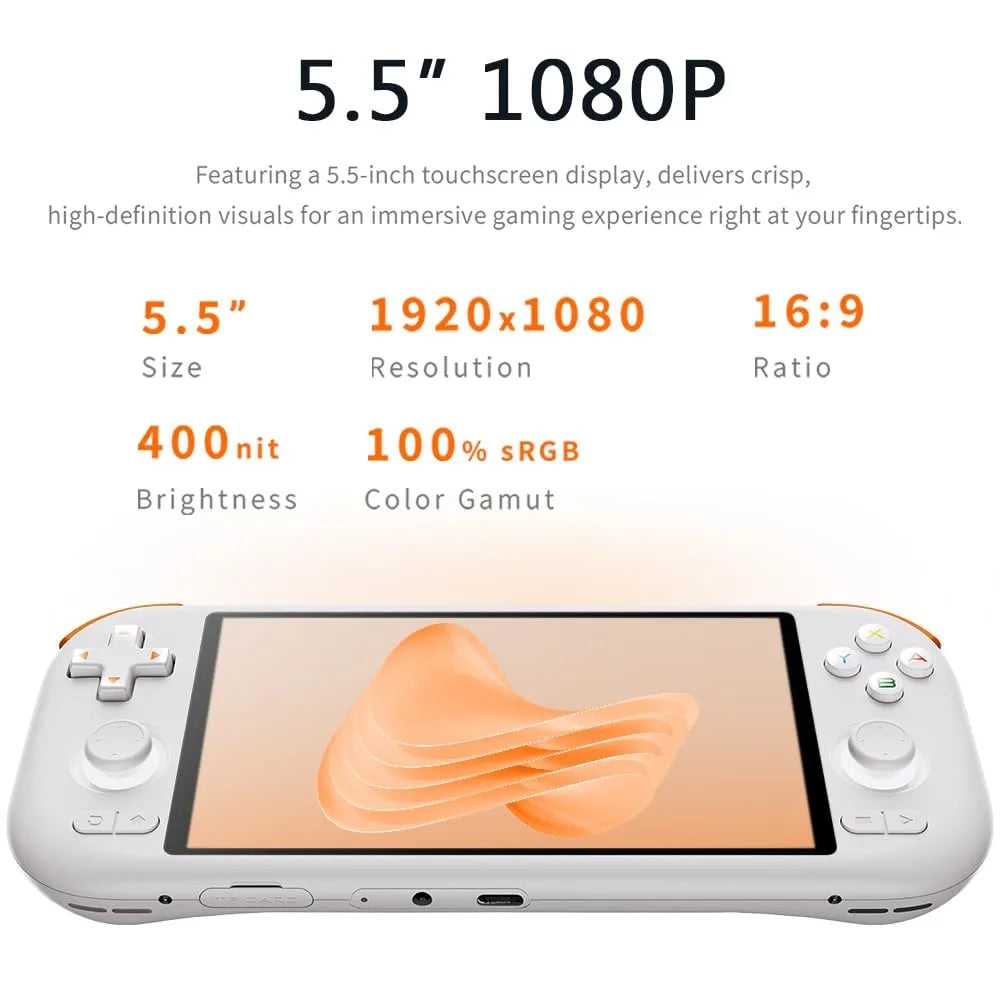 Android Handheld Gaming Console with 5.5" FHD Screen, 4GB RAM, 5000mAh Battery for Cloud Gaming