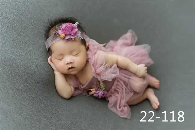 Newborn Photography Props Baby Girl Hat Shoes Lace Romper Bodysuits Outfits Photo Clothing Fotografia Boy Costume Accessories