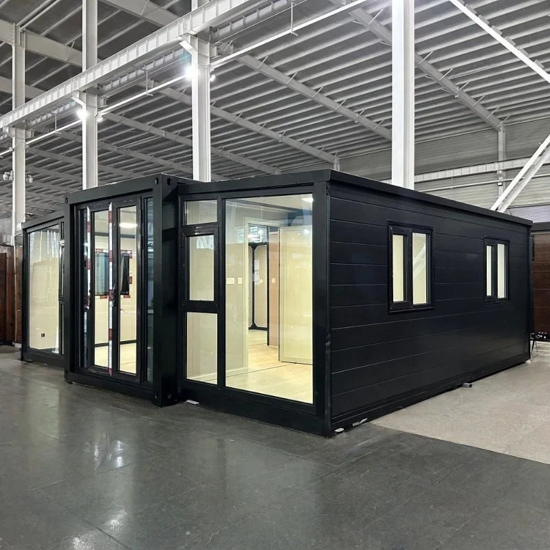 Customizable 40FT Folding Prefab Tiny House 20FT Foldable Container Modular Home Steel and Wooden Material