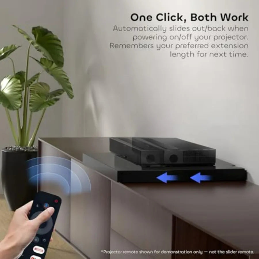Motorized Sliding Tray for Ultra Short Throw Projector with Intelligent Slider and Automatic Retraction Compatible with UST Las