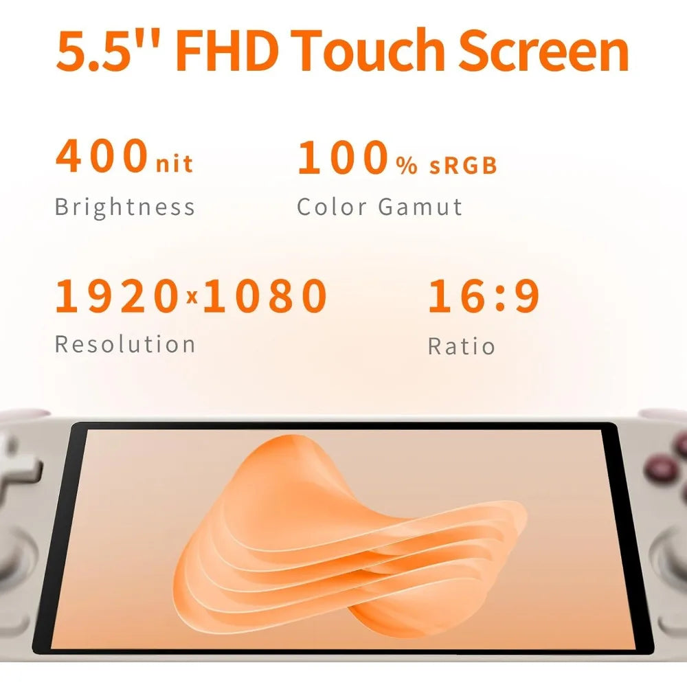 5.5 Inch IPS LCD Android 14 Gaming Console with DDR4, 64GB TF Card and 5000mAh Battery