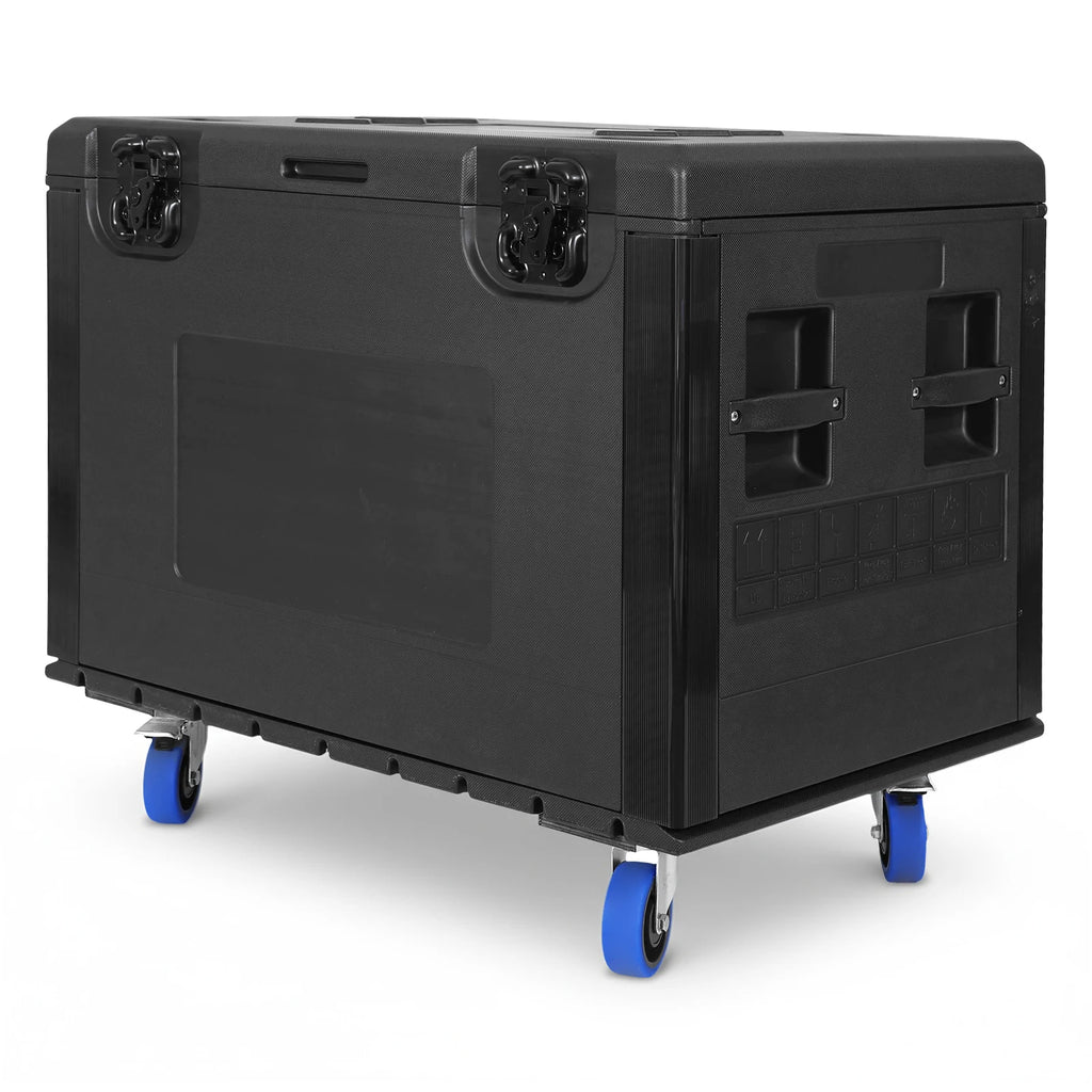 Professional Wires Spare Parts Box with Wheels for Pro Audio & DJ Equipment Storage Stack Flight Case Waterproof 35x22x24 Inches