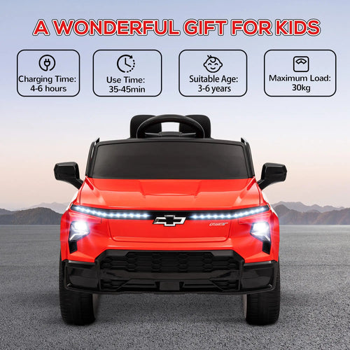 12V Kids Ride on Electric Car with Parent Remote Control Suspension LED Lights Music Player 0.8-2MPH for Kids Red, Built-In Music Player