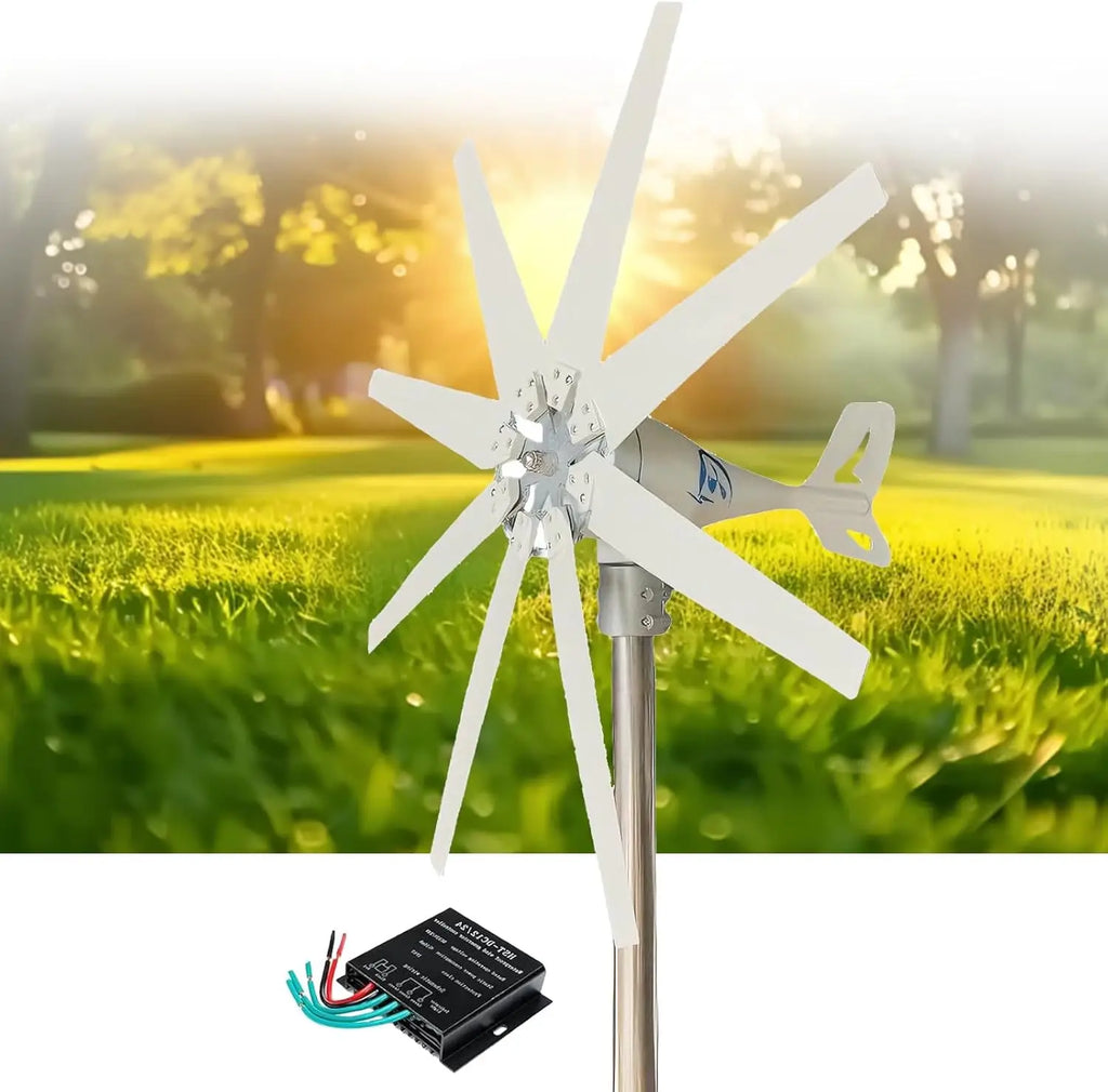 Wind Turbine Generator,Windmill Generator 18000W 12V/24V/48V Wind Turbine 8 Blade Wind Controller Turbine Generator Kit for Boat