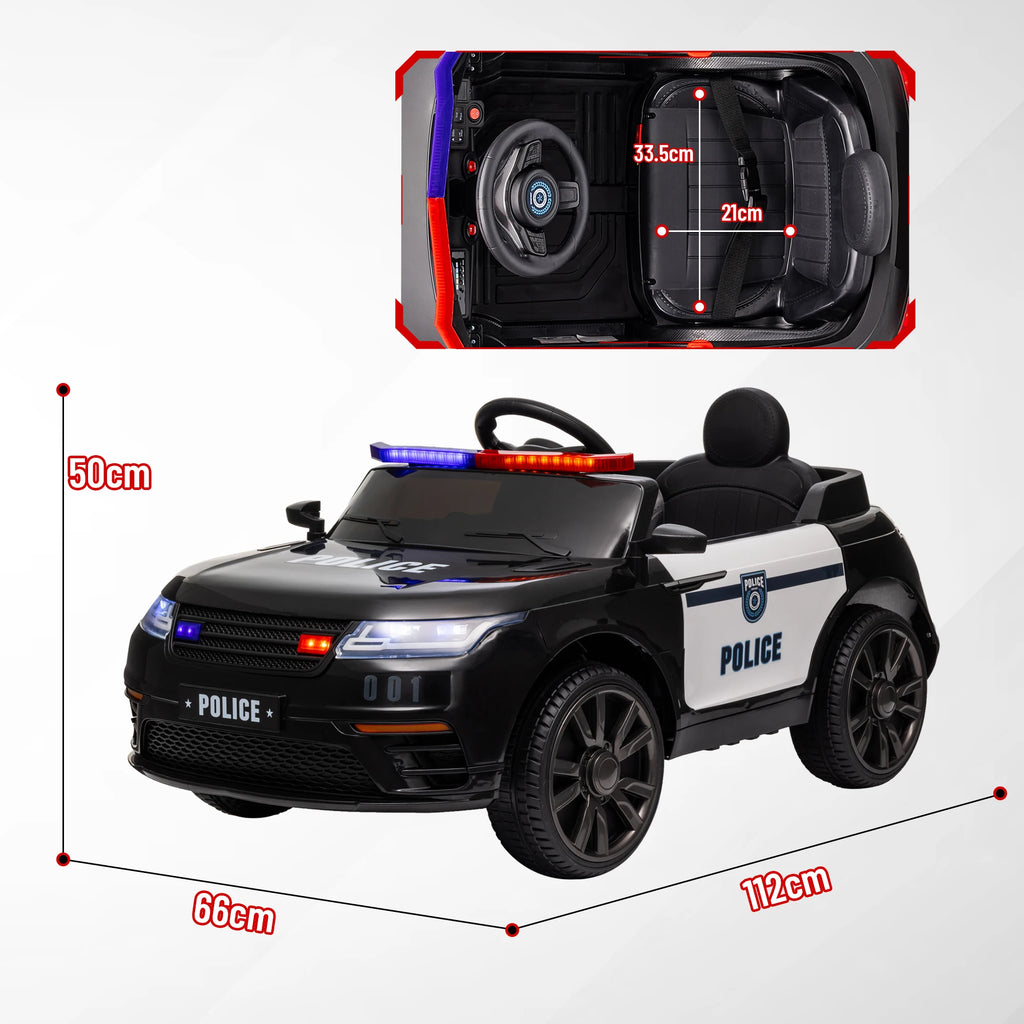 12V Kids Ride on Electric Car with Parent Remote Control Suspension LED Lights Music Player 1.9-3.1MPH for Ages 37-95 Black, Built-In Music Player