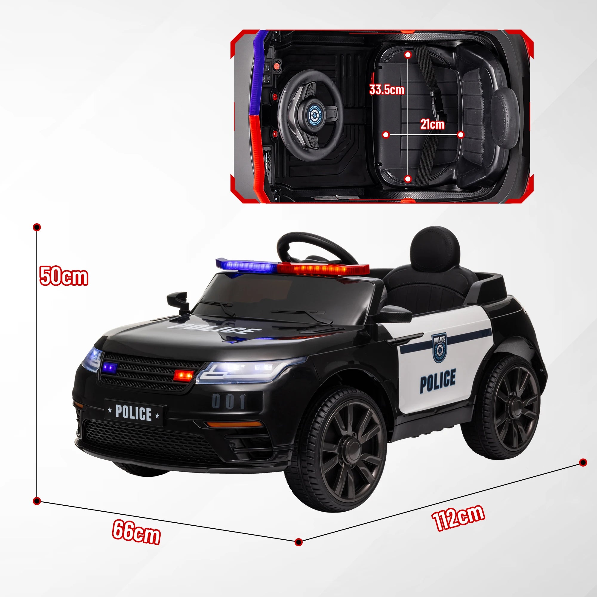 12V Kids Ride on Electric Car with Parent Remote Control Suspension LED Lights Music Player 1.9-3.1MPH for Ages 37-95 Black, Built-In Music Player