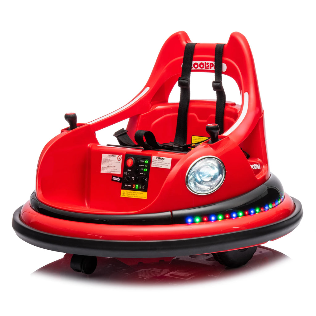 12V Kids Ride on Electric Car with Parent Remote Control LED Lights Bluetooth Music for Kids Red, Bluetooth Music Player, Built-In Music Player