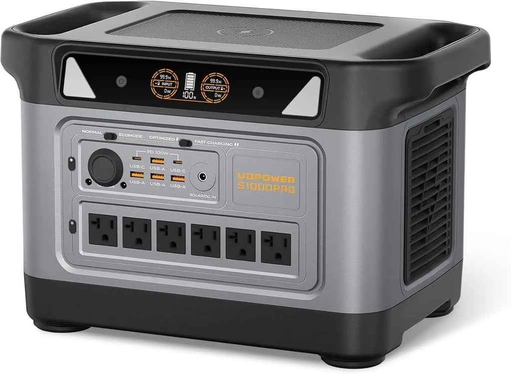 S1000 Pro Portable Power Station, Solar Generator for Home Backup RV Camping, Fast Solar Charging Support