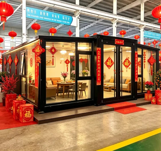40ft Expandable Prefabricated Modular Foldable Container House Mobile Tiny Home Low Price Casa Maison Fertighauser