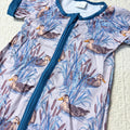 Baby Boy Summer Zipper Romper Short Sleeves Duck Design Sibling Outfit Toddler Clothes Comfortable Casual Wear
