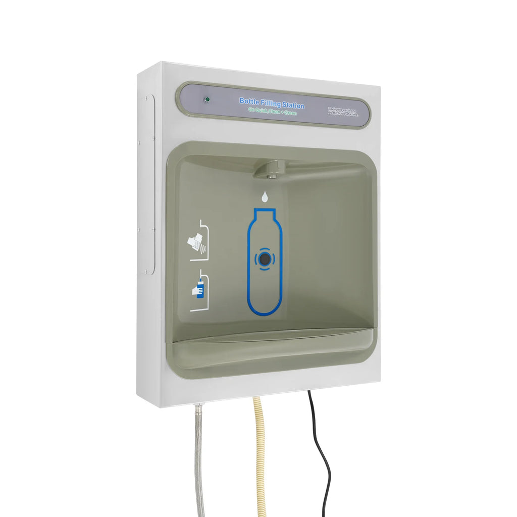 Wall Mounted Water Dispenser Touchless Sensor, Induction Bottle Filling Station 1.8GPM, 304 Stainless Steel Filtered for Office Home Gym