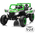 24V Ride On Car for Kids w/Remote Control, Battery Powered Off-Road UTV, 4x150W Motors,4 Shock Absorbers, 4.5 Mph Max Speed, Blu