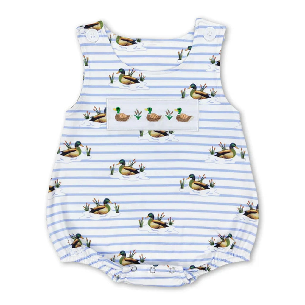 Baby Bubble Romper Fall Pumpkin Dog Mallard Duck Embroidery Newborn Sleeveless Bow Short Sleeve Infant Boy Girl Outfit