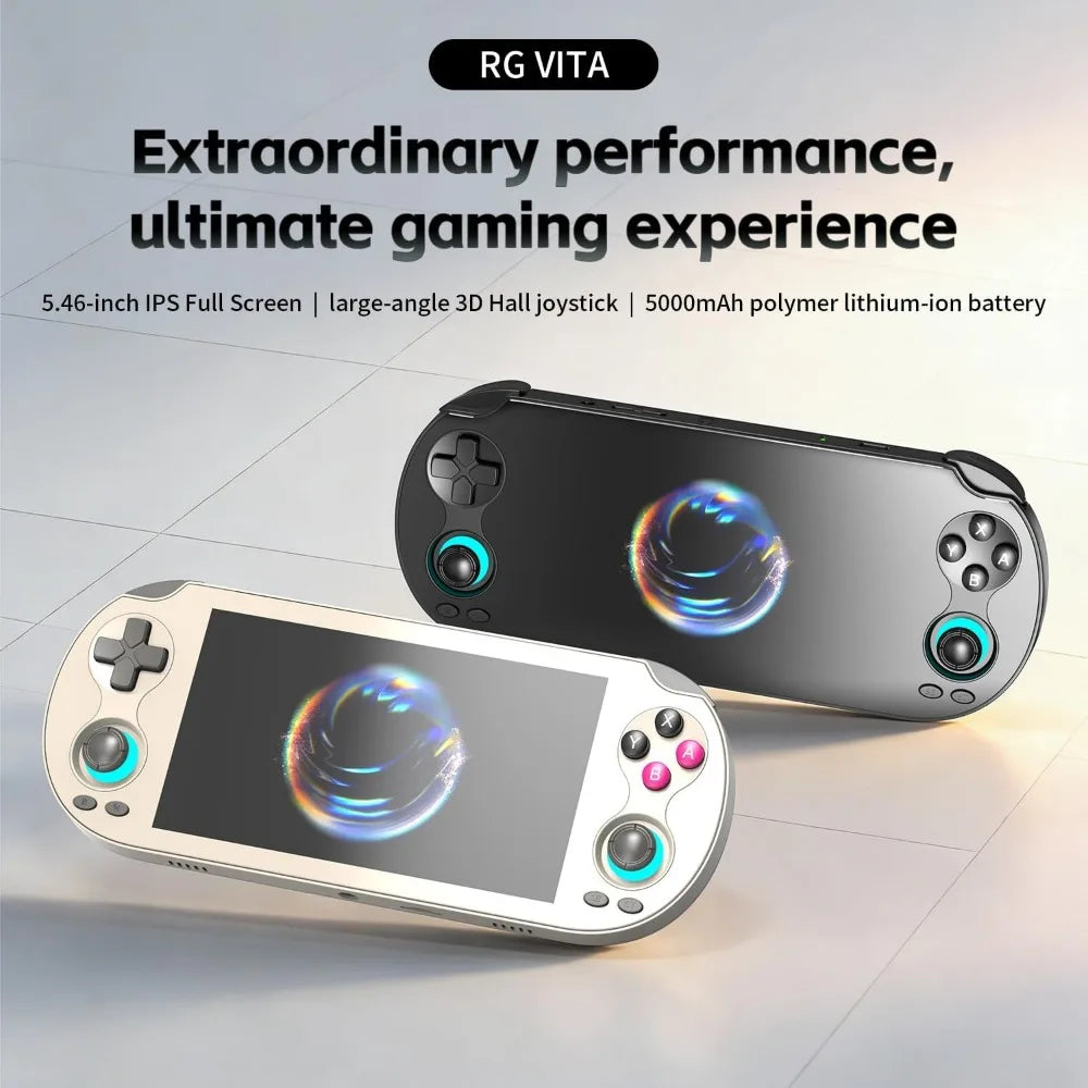Handheld Retro Gaming Console with 5.46" Touch Screen, 3GB RAM + 64GB Storage, Multi-Emulator Support and WiFi 5 Bluetooth 5.0