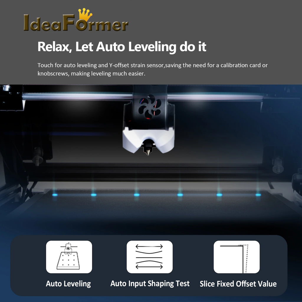 IdeaFormer IR3V2 With Enclosure Constant Temperature Infinite Z-AxisSteel Conveyor Belt 250×250×∞mm Klipper Firmware 3D Printer