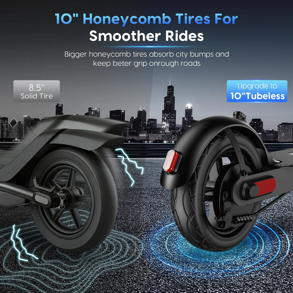 HiQiS V9 Max Electric Scooter 10Ah Power Battery 350W Motor Front And Rear Shock Absorbers E-Brake Drum Brake City Commute Hike