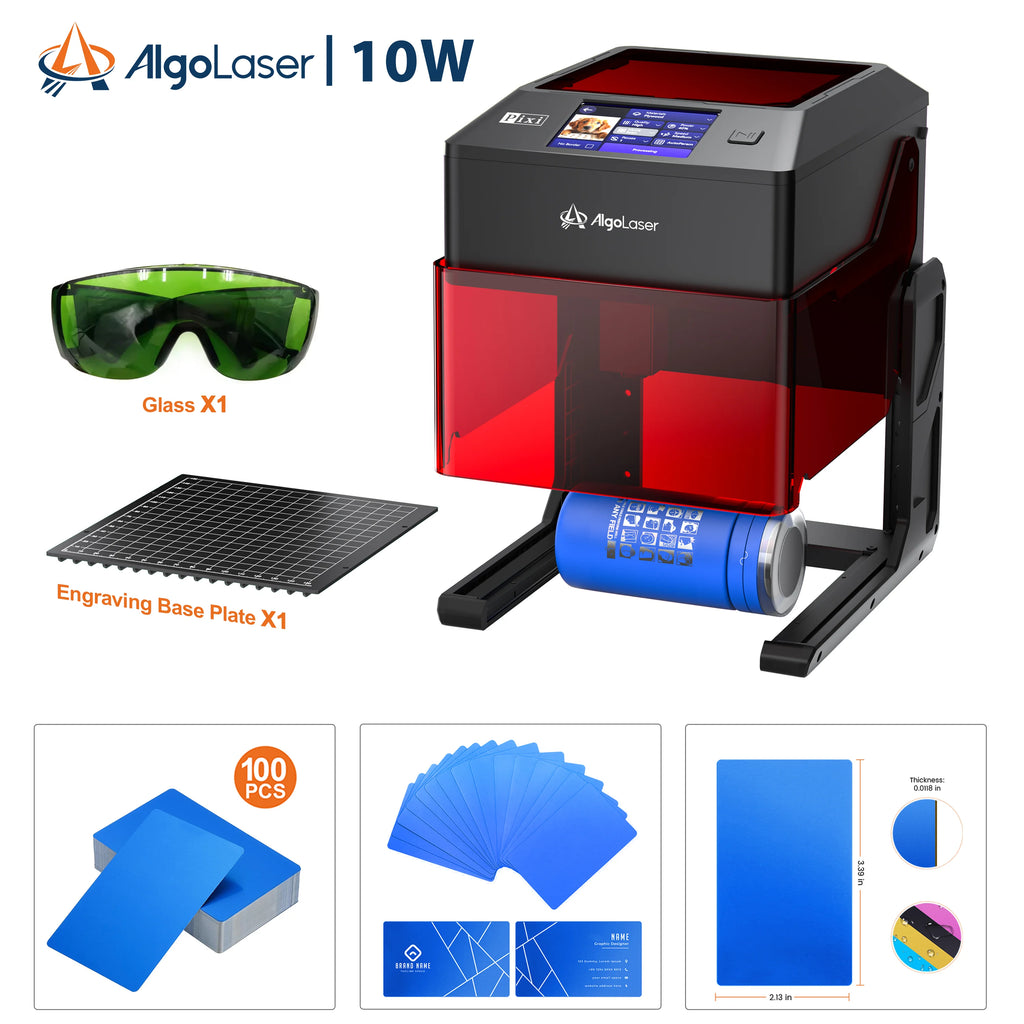 3W Laser Printer with 3.5-Inch Smart Screen, Photo Printer Engraver Machine And 3 Additions Bundle, Suitable for Creation