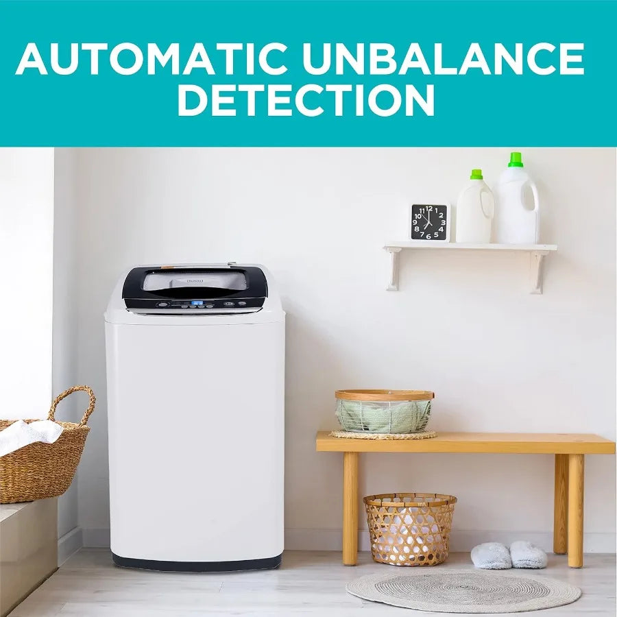 0.9 Cu. Ft. Portable Washer 6.6 lb Capacity for Homes Apartments 5 Wash Cycles Quick Connect Sink Adapter and Drain Hose Includ