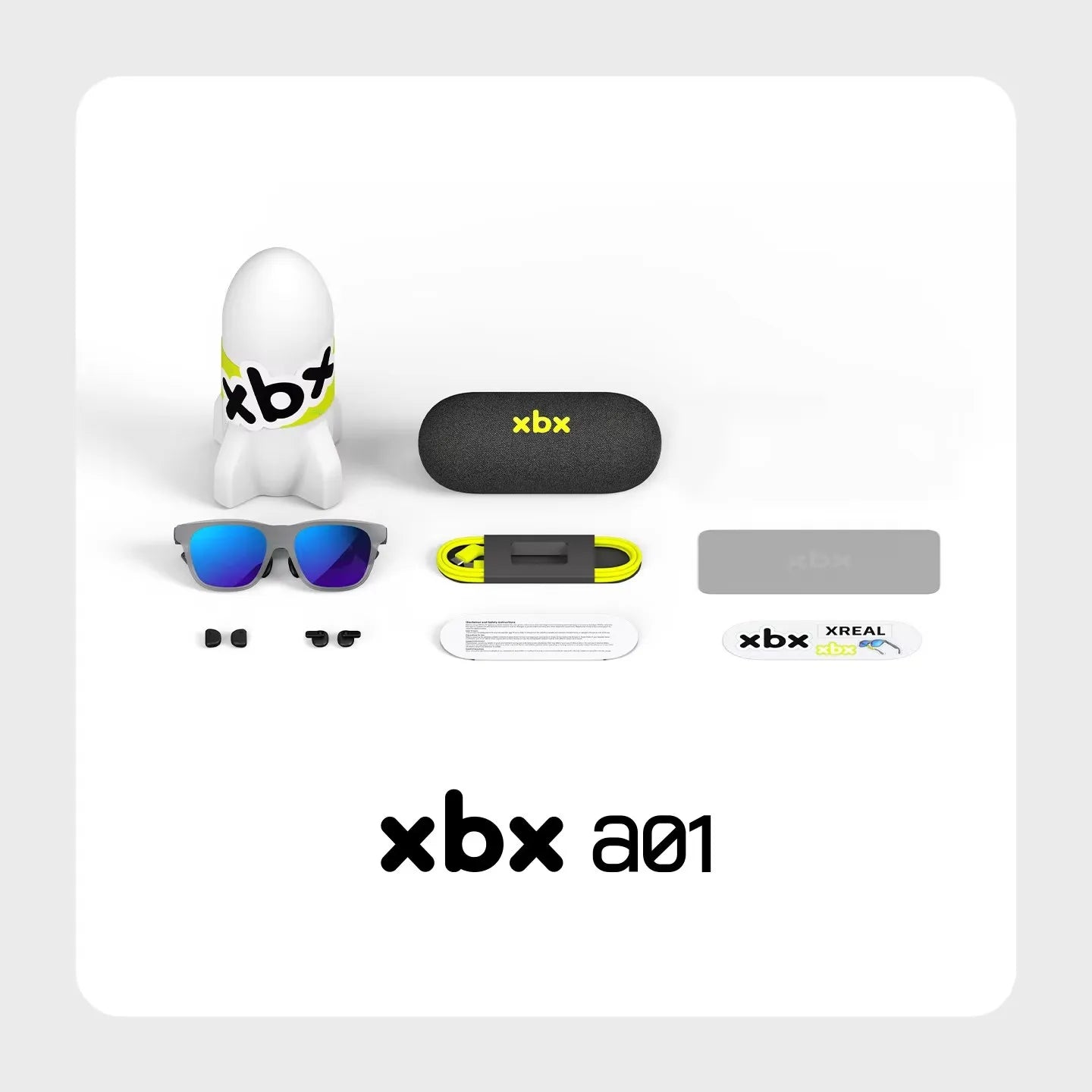 XREAL XBX A01 Smart AR Glasses 147 inch Giant Screen Ultra-lightweight 62g, FOV50, Supports HDR10, 1600 Nits Brightness Micro-OL