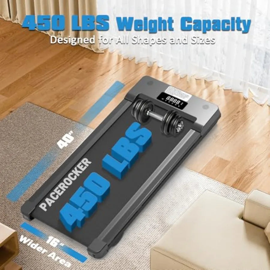 Under Desk Treadmill for Home Hiking with 12 9-Level Auto Incline 450 lbs Ccity Bluetooth Speaker Black 5 MPH