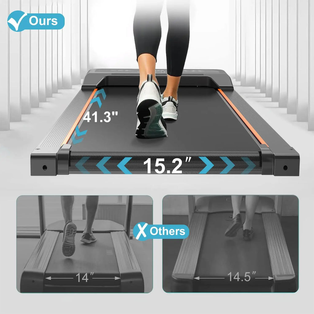 Walking Pad Treadmill, 2.5HP Quiet Under Desk Treadmill for Home Office, 2 in 1 Portable Walking Treadmill with Remote Control,