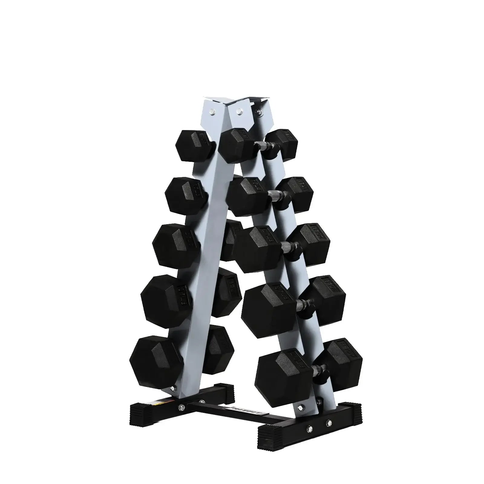 RitFit 250LB/300LB/350LB/550LB/650LB Rubber Hex Dumbbell Sets with Weights Rack, Multiple Color Choices Available